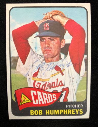 Bob Humphreys Topps Autographed Signed Auto Baseball Card