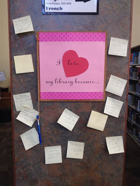 Valentines Day I Love My Library Because Display Library Displays