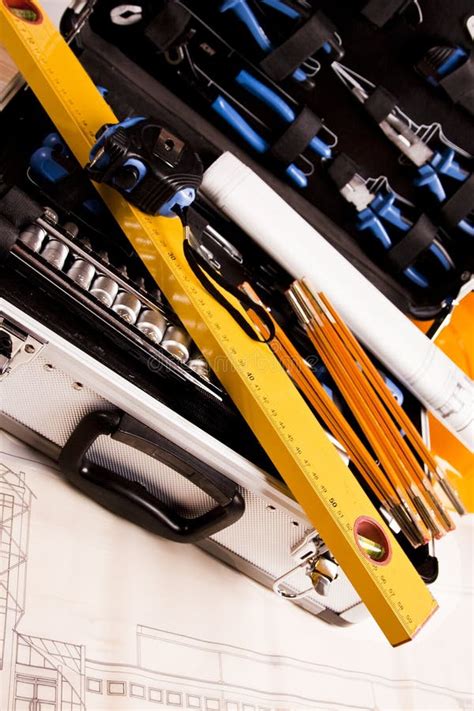 complete set  tools stock image image  engineering