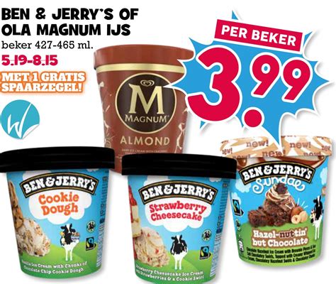 Ben Jerry S Of Ola Magnum Ijs Aanbieding Bij Boon S Markt