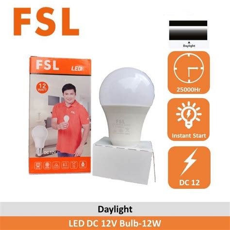 FSL LED Bulb 12V DC 3W 5W 9W 12W Dlight Lazada PH