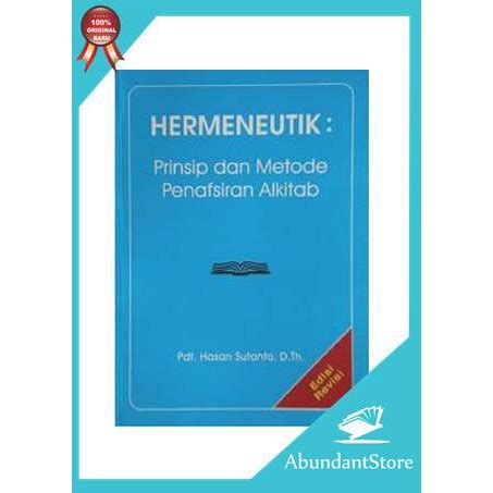 Jual Buku Hermeneutik Prinsip Dan Metode Penafsiran Alkitab Hasan