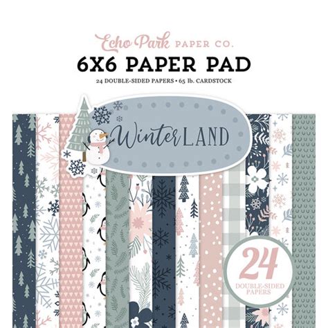 Echo Park Winterland Collection Christmas 6 X 6 Paper Pad