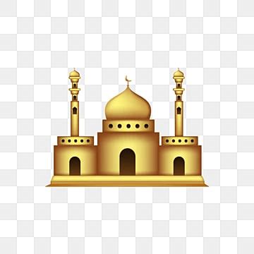 Mosque Dome Vector Hd Images Big Gold Dome With High Tower Mosque