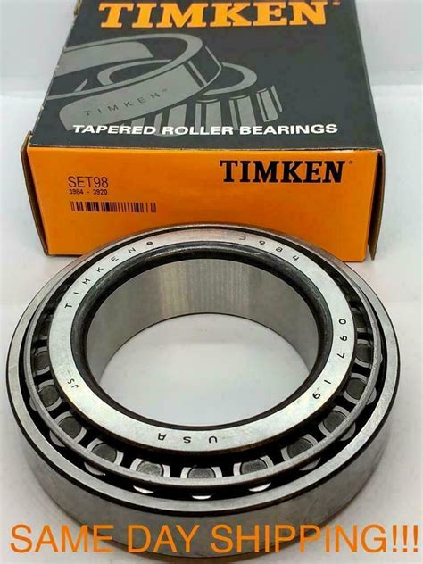 Set 98 Timken Usa Single Row Tapered Roller Bearing 39843920