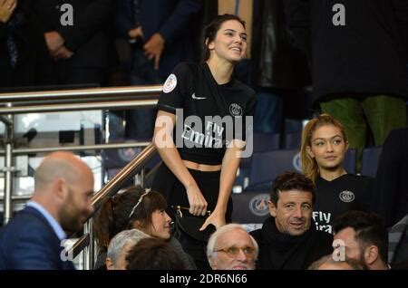 Kendall Jenner And Gigi Hadid Watch From The Stands French Ligue