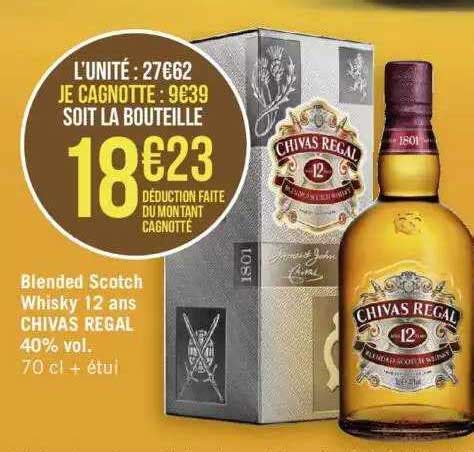 Offre Blended Scotch Whisky Chivas Regal Chez E Leclerc