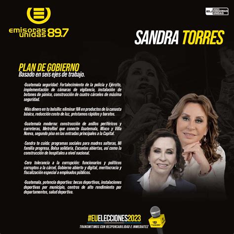 Emisoras Unidas On Twitter EUElecciones2023 Sandra Torres De La UNE