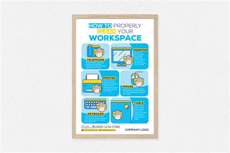 How To Properly Clean Workspace Poster Graphic By Medzcreative · Creative Fabrica