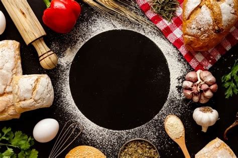 Premium Photo Copy Space Circle Surrounded By Bakeries Food Bakery