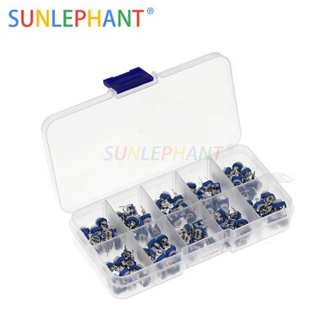 100Pcs Box RM065 Carbon Film Horizontal Trimpot Potentiometer