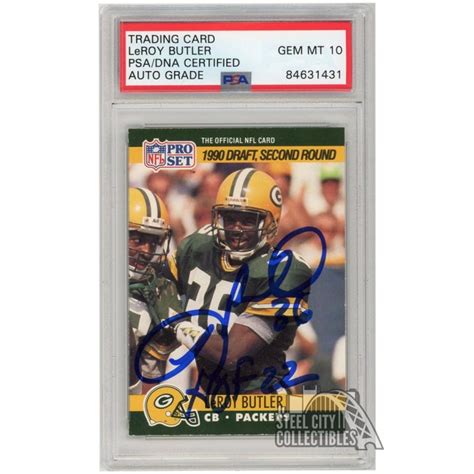 Leroy Butler Pro Set Autograph Rookie Card Hof Psa Dna