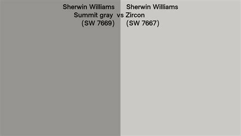 Sherwin Williams Summit Gray Vs Zircon Side By Side Comparison