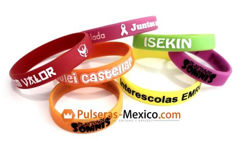 Pulseras De Silicona Personalizadas Pulseras Mexico