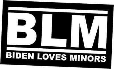 Biden Loves Minors BLM Fridge Car Magnet Bumper Sticker Joe App Size 6