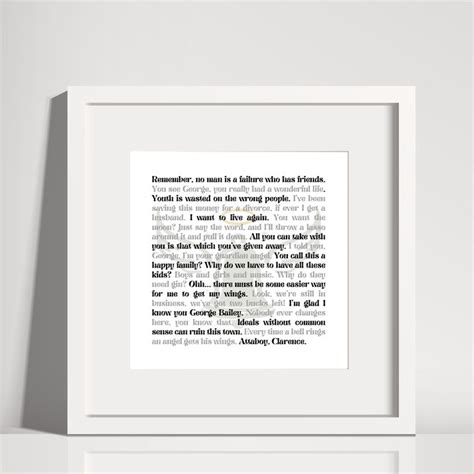 It's A Wonderful Life Movie Quotes Print Christmas Print Digital Print ...