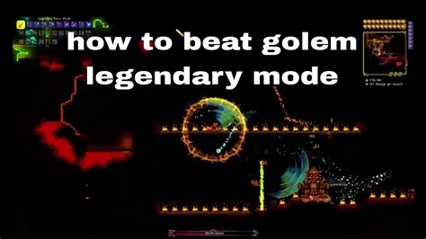 How To Beat Golem Legendary Mode Terraria Youtube