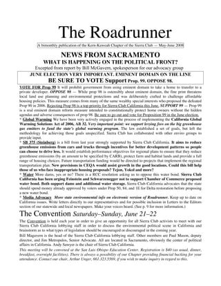 May June 2008 Roadrunner Newsletter Kern Kaweah Sierrra Club PDF