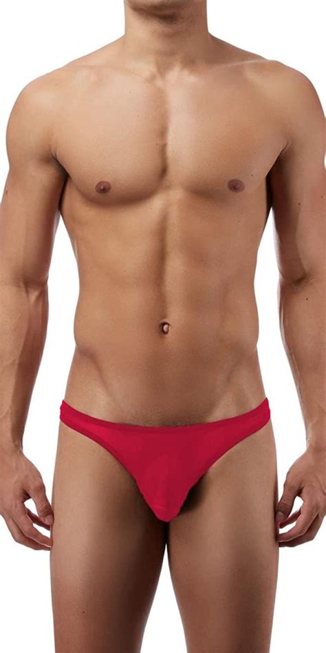 Mersoda Red Polyester And Spandex Thong Bikini Underwear L Jiomart