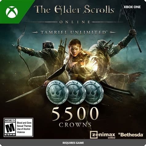 The Elder Scrolls Online Tamriel Unlimited Crowns 5 500 Xbox One