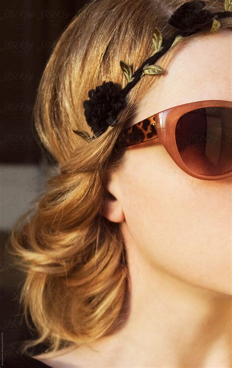 Blond Hairstyle And Sunglasses Closeup By Stocksy Contributor Sonja Lekovic Stocksy