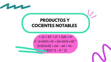 Cocientes Notables Y Sus Propiedades Ciencias B Sicas Off