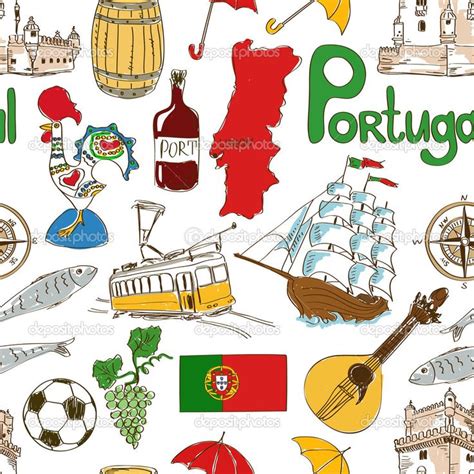 Simbolos Tipicos De Portugal Pesquisa Google Travel Doodles