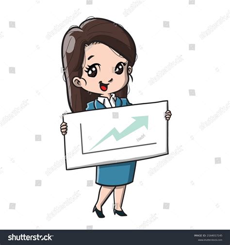 Cute Business Woman Cartoon Vector Illustration Stock Vector Royalty Free 2164017145