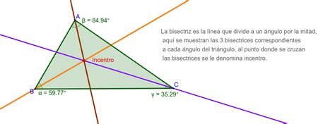 Bisectrices De Un Tri Ngulo Geogebra