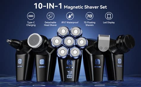 Head Shavers For Bald Men 7d Magnetic Floating Head Shaver