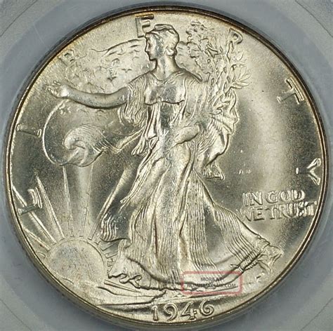 D Walking Liberty Silver Half Dollar Pcgs Ms Reverse Toned