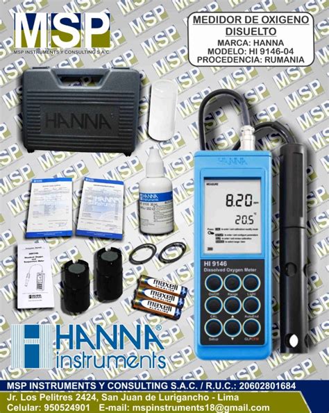 Medidor De Oxigeno Disuelto Hanna Hi Msp Instruments Y