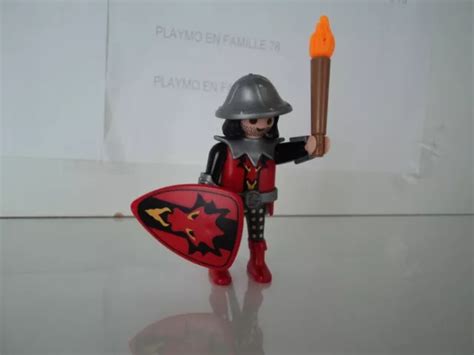 PLAYMOBIL VINTAGE MÉDIÉVAL château dragon rouge garde du set 3269 de