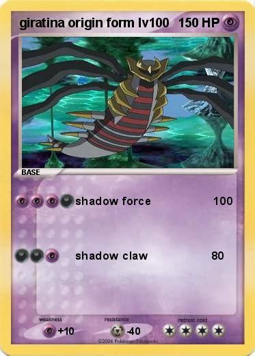 Pokémon giratina origin form lv100 - shadow force 100 - My Pokemon Card