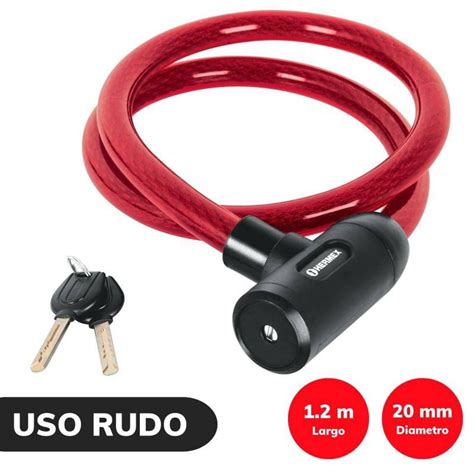 Ripley CANDADO HERMEX CB20 CADENA USO RUDO MOTOCICLETAS 120 CM X 20 MM