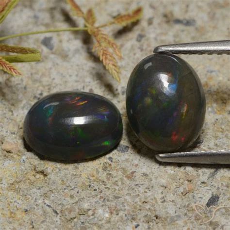 Carat Oval Black Opal Gemstones For Sale Loose Certified Black