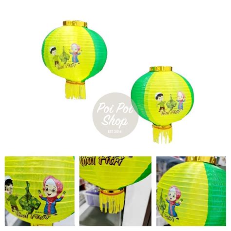 Jual Lampion Idul Fitri Ramadhan Gantungan Bulat MD Bedug Sablon