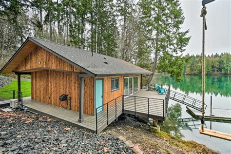 Dreamy Bayfront Cabin With View Dock And Kayaks Olympia Updated