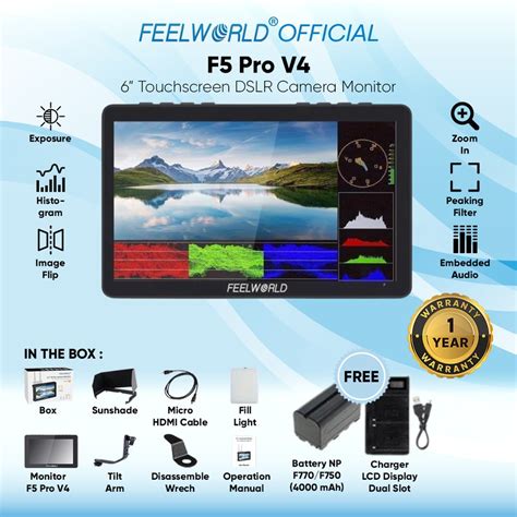 Jual Feelworld F Pro V Inch Touch Screen Dslr Camera Field Monitor