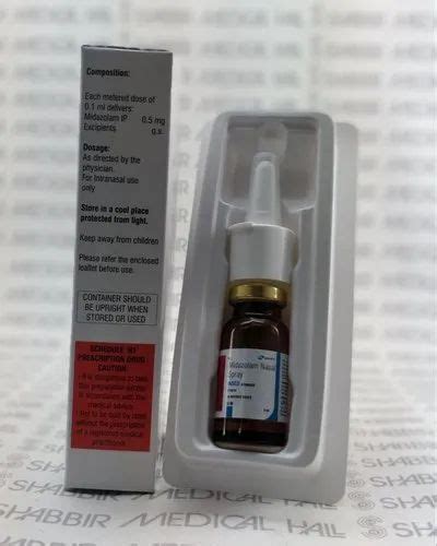 INSED ATOMISER - Midazolam 5mg/ml Nasal Spray 5ml at ₹ 438 | Nayzilam ...