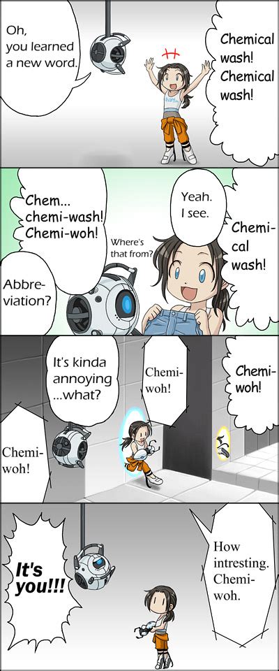 Chell And Wheatley Portal And 2 More Drawn By Uotapo Danbooru