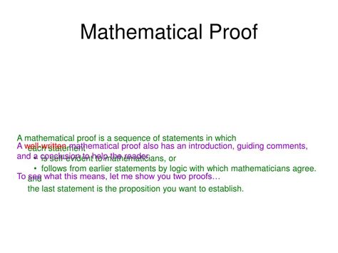 PPT - Mathematical Proof PowerPoint Presentation, free download - ID ...