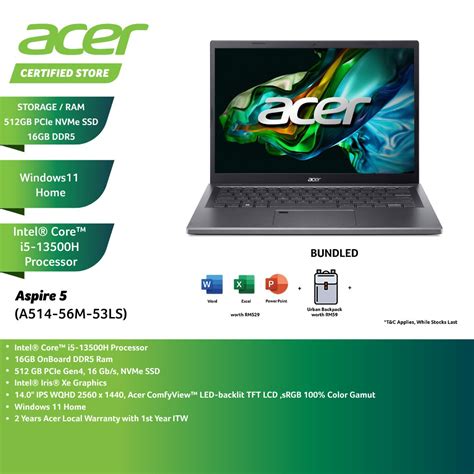 Acer Aspire 5 A514 56m Price In Malaysia And Specs Rm2999 Technave