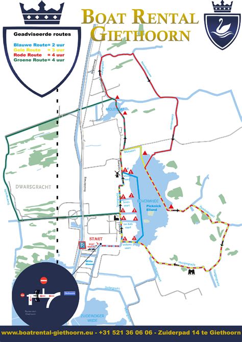 Map of Giethoorn - BoatRental-Giethoorn.EU