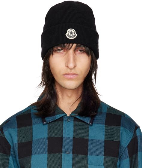 Moncler Genius 7 Moncler Frgmt Hiroshi Fujiwara Black Beanie Ssense Uk