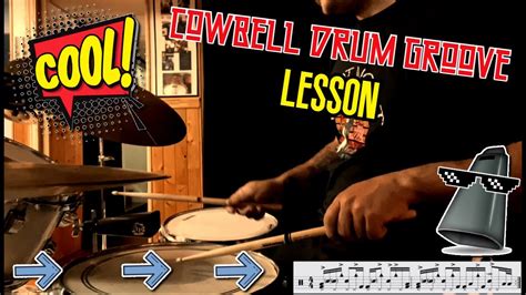 Cool Cowbell Drum Groove Lesson Youtube