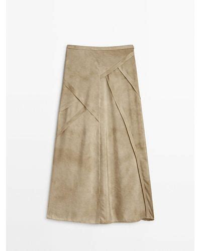 Natural Massimo Dutti Skirts For Women Lyst