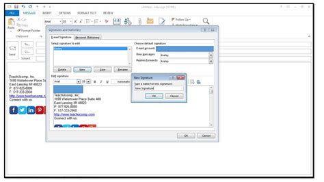 How To Add Custom Signatures In Outlook 2013 Teachucomp Inc