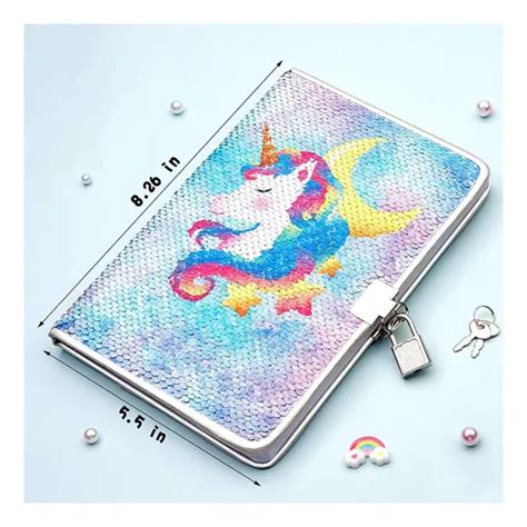 Diario De Unicornio Para Niños Con Cerradura Y Llave Con 160 en venta