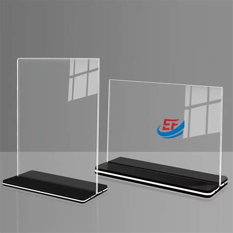 Desktop T Shape Double Sided A4 A5 A6 Acrylic Sign Holder Flyer Stand